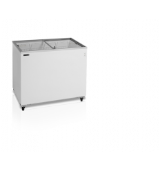 Frysbox med platta skjutlock i glas IC400SC